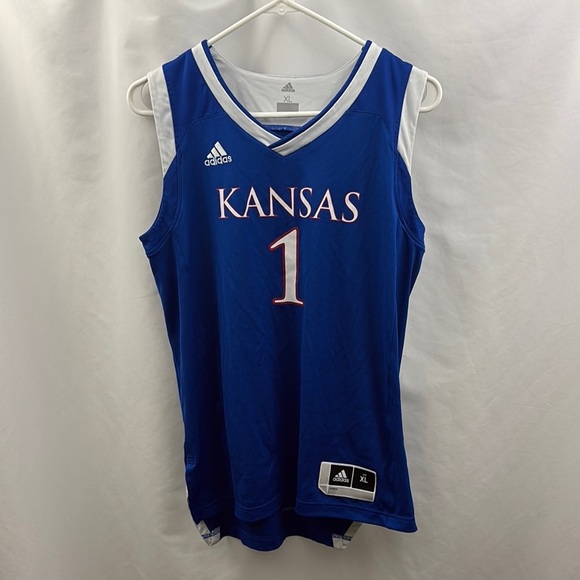 KU Jayhawks Kids Youth Jersey Adidas Size XL #1 - Picture 1 of 6